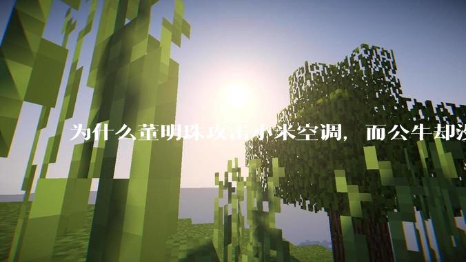 为什么董明珠攻击小米空调，而公牛却没有攻击小米插座？