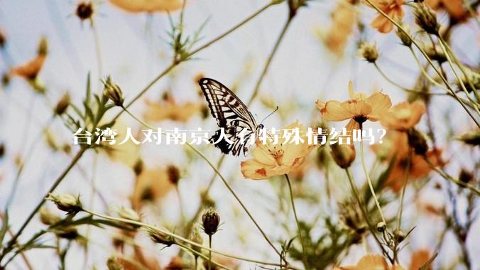 台湾人对南京人有特殊情结吗？